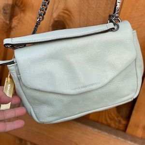 NWOT Aimee Kestenberg  Leather Crossbody  purse New With Leather Tag Color Sage
